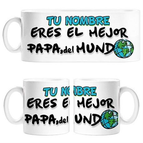 Taza eres el mejor papá del mundo feliz día del padre personalizable con nombre