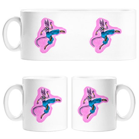 Taza Beerus el Dios de la Destrucción luchando