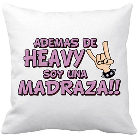 Cojín con relleno además de Heavy soy una madraza regalo para madre molona