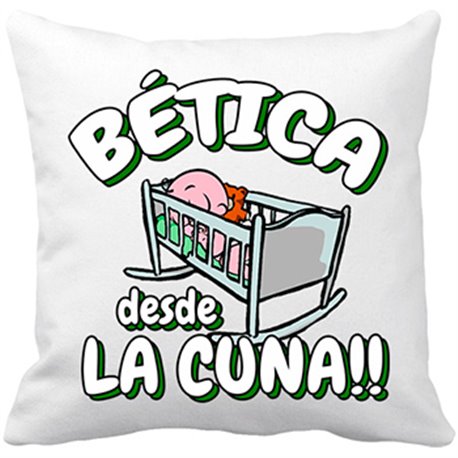 Cojín con relleno Bética Betis fútbol desde la cuna