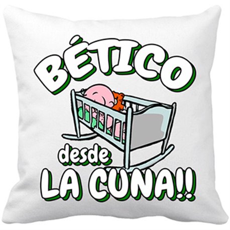 Cojín con relleno Bético Betis fútbol  desde la cuna