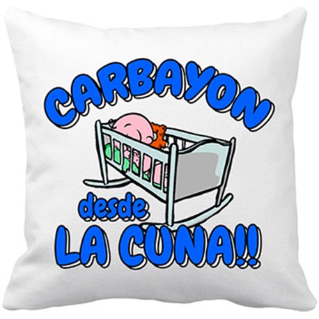 Cojín con relleno Carbayón desde la cuna Oviedo fútbol