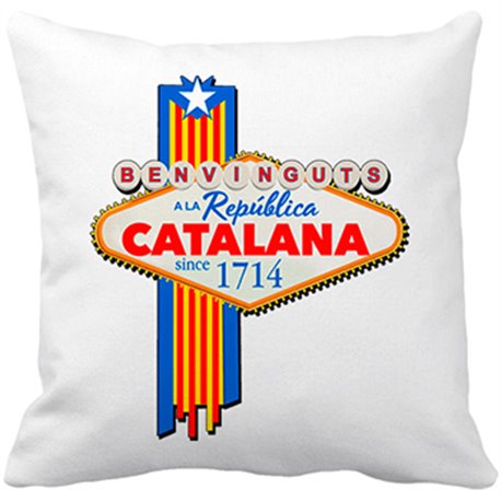 Cojín con relleno Benvinguts a la República Catalana