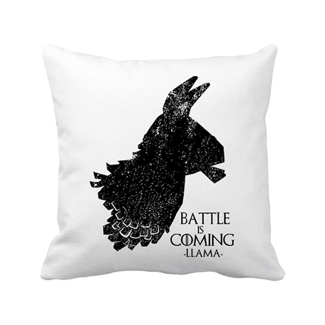 Cojín con relleno Battle Is Coming Llama