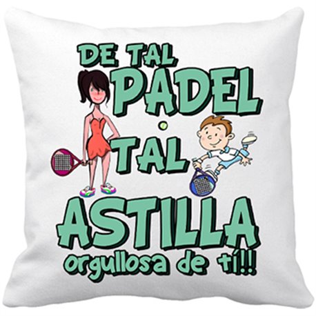 Cojín con relleno de tal padel tal astilla madre e hijo