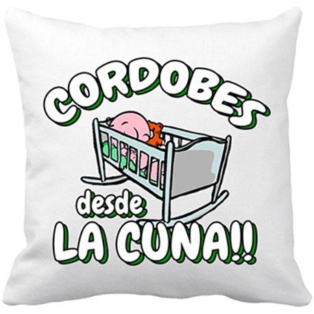 Cojín con relleno Cordobés desde la cuna Córdoba fútbol