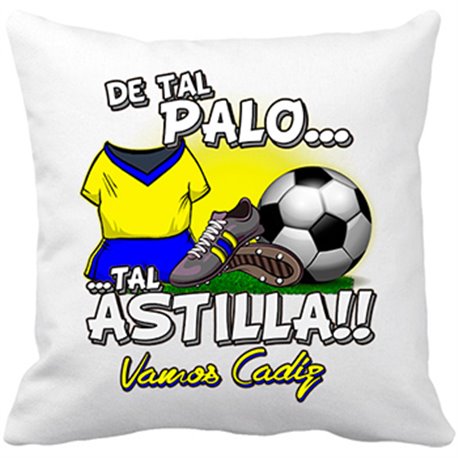 Cojín con relleno De tal palo tal astilla Cádiz fútbol