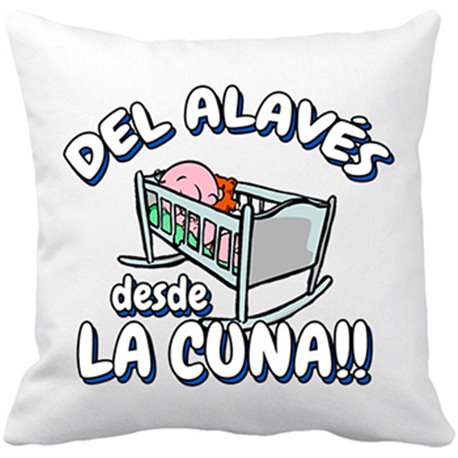 Cojín con relleno del Alavés desde la cuna fútbol