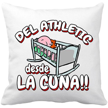 Cojín con relleno del Athletic desde la cuna Bilbao fútbol