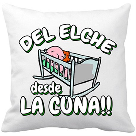 Cojín con relleno del Elche desde la cuna