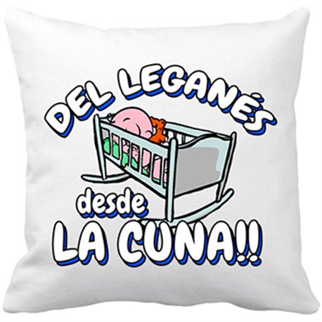 Cojín con relleno del Leganés desde la cuna fútbol
