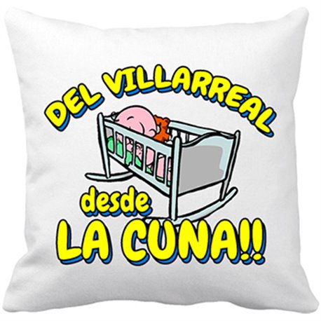 Cojín con relleno del Villarreal desde la cuna fútbol