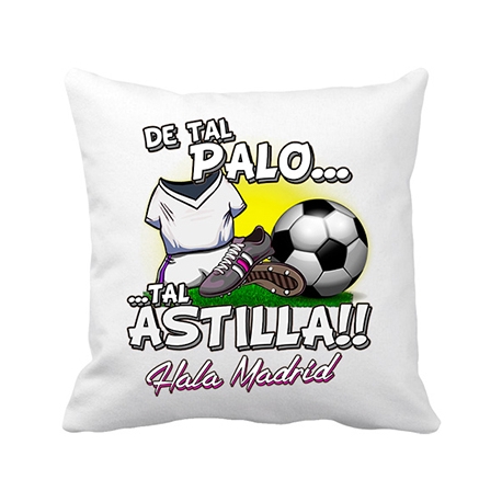 Cojín con relleno De tal palo tal astilla Madrid fútbol