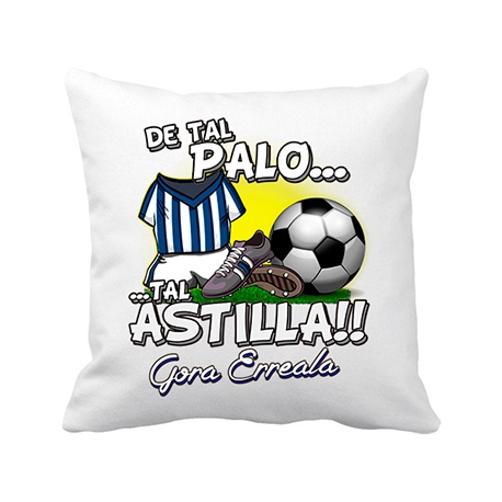 Cojín con relleno De tal palo tal astilla Real Sociedad fútbol
