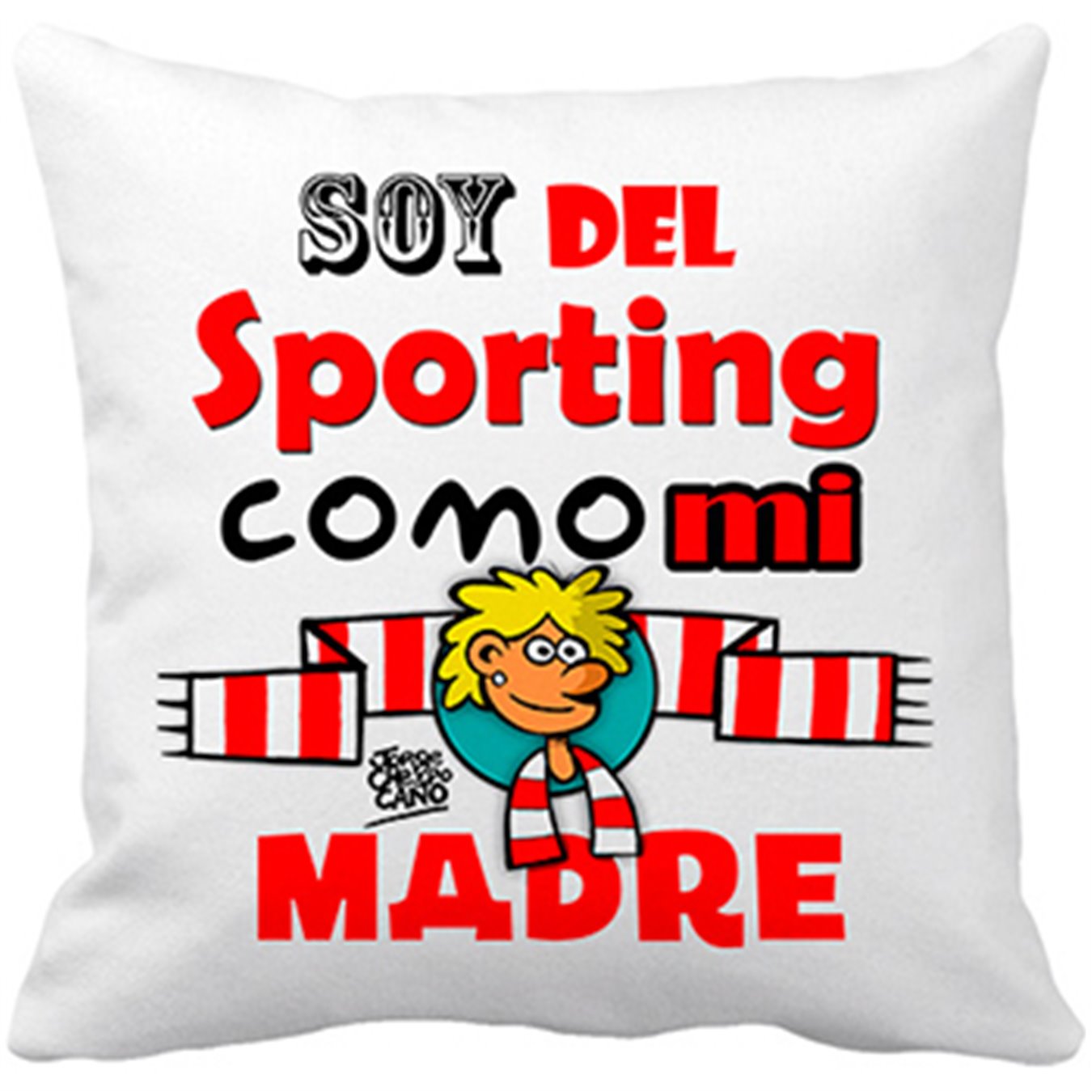 Cojín con relleno en casa somos del Athletic