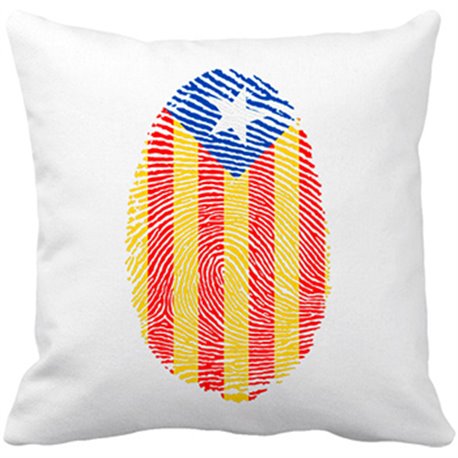 Cojín con relleno Emprenta ADN senyera Catalunya Independent Independència
