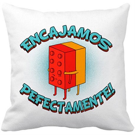 Cojín con relleno encajamos perfectamente