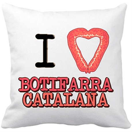 Cojín con relleno I Love botifarra Catalana