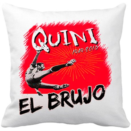 Cojín con relleno Homenaje a Quini El Brujo del fútbol