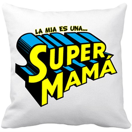 Cojín con relleno la mía es una Super Mamá regalo divertido para madres