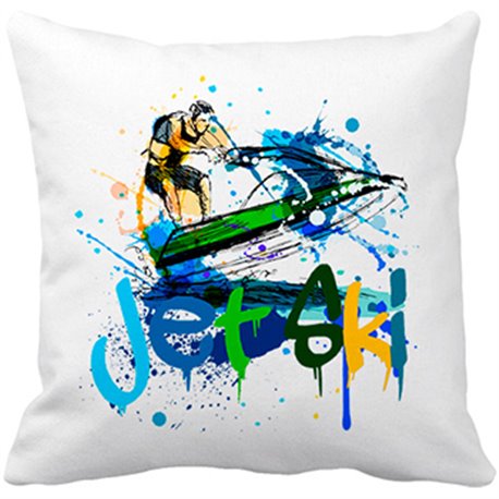 Cojín con relleno Jet Ski ilustración