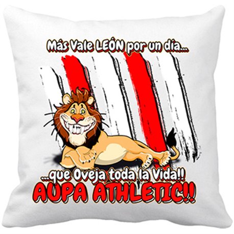 Cojín con relleno león por un día Aupa Athletic