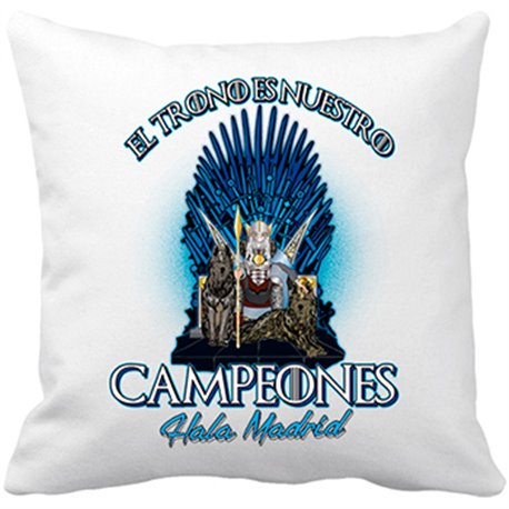 Cojín con relleno Madrid fútbol Juego de Tronos el trono es nuestro Real