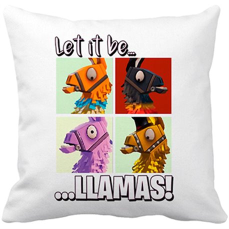 Cojín con relleno Let It Be Llamas