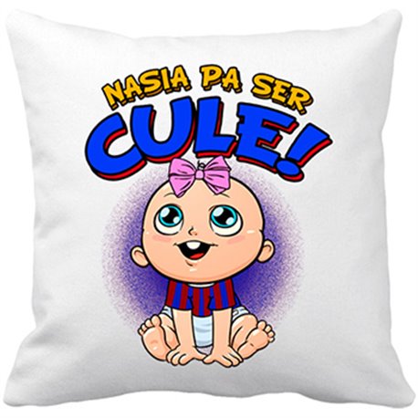 Cojín con relleno nacida para ser Culé Barcelona fútbol