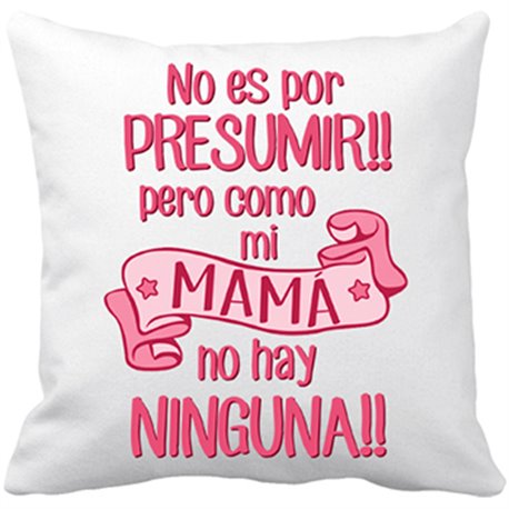 Cojín con relleno no es por presumir pero como mi mamá no hay ninguna rosa