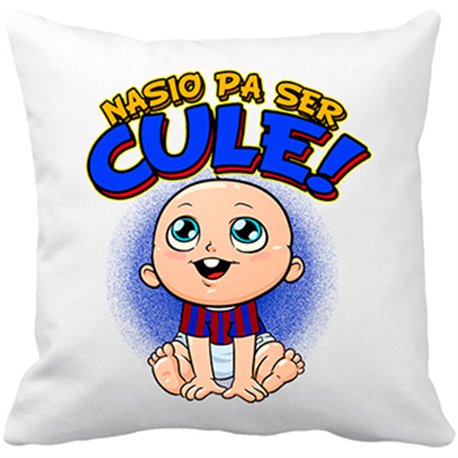 Cojín con relleno nacido para ser Culé Barcelona fútbol