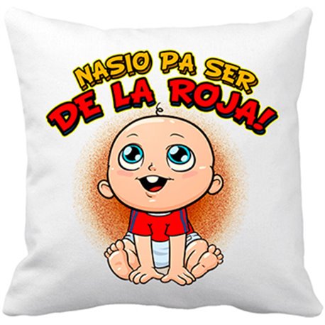 Cojín con relleno nacido para ser de La Roja España fútbol
