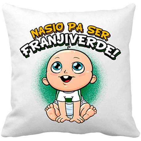 Cojín con relleno nacido para ser Franjiverde Elche fútbol