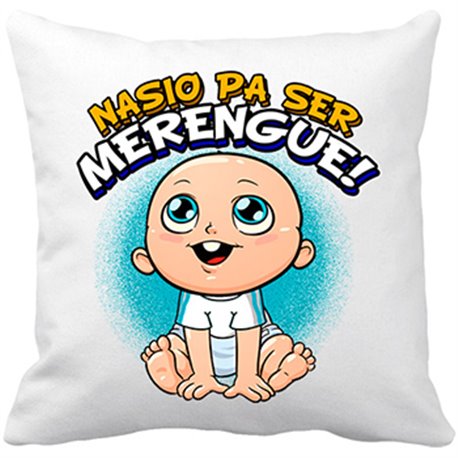 Cojín con relleno nacido para ser Merengue Madrid fútbol
