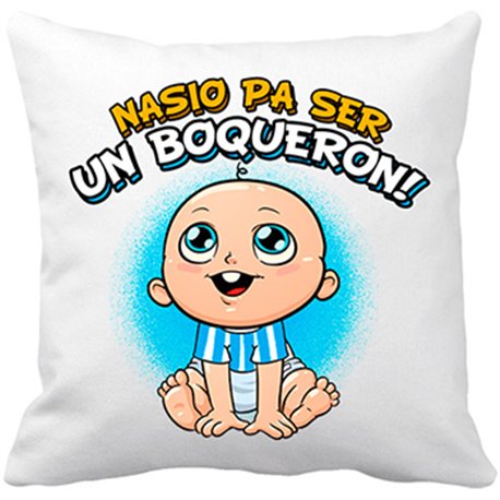 Cojín con relleno nacido para ser un Boquerón Málaga fútbol