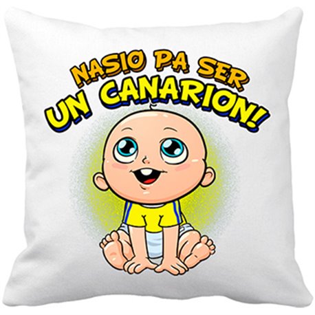 Cojín con relleno nacido para ser Un Canarión Las Palmas fútbol