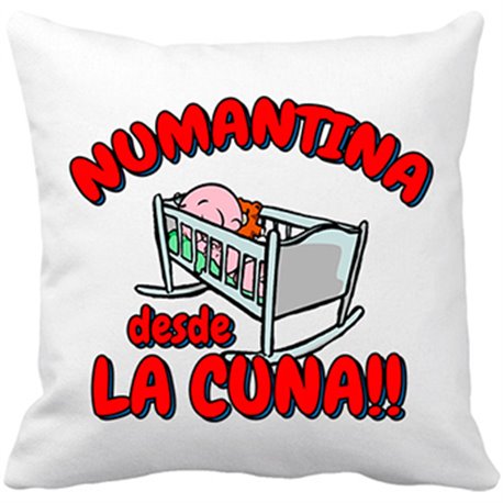 Cojín con relleno Numantina desde la cuna Numancia fútbol