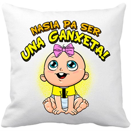 Cojín con relleno nacida para ser una Ganxeta Reus fútbol