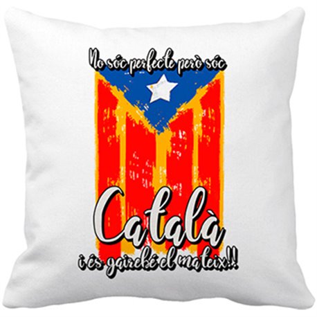 Cojín con relleno no soc perfecte pero soc català