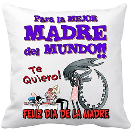 Cojín con relleno para la mejor madre del mundo te quiero Alien para madre  friki