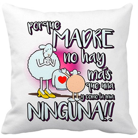 Cojín con relleno porque madre no hay más que una