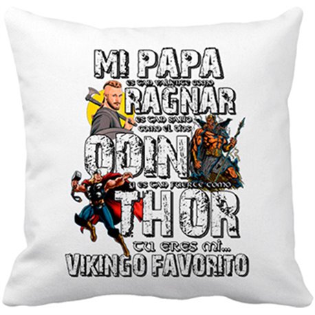 Cojín con relleno papá tu eres mi vikingo favorito