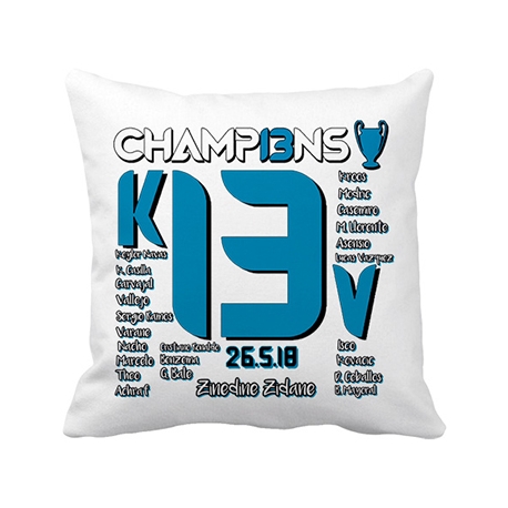 Cojín con relleno Real Madrid Champ13ns nombres de los Campeones de Europa