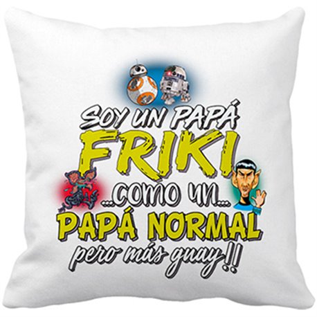 Cojín con relleno soy un papá Friki como un papá normal pero más guay