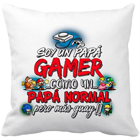 Cojín con relleno soy un papá Gamer como un papá normal pero más guay