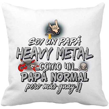 Cojín con relleno soy un papá Heavy Metal como un papá normal pero más guay