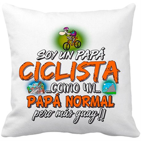 Cojín con relleno soy un papá ciclista como un papá normal pero más guay