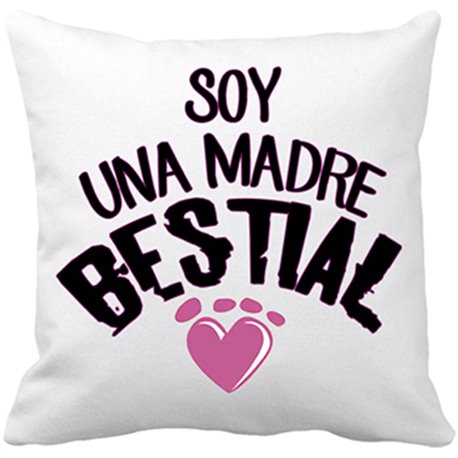 Cojín con relleno soy una madre bestial