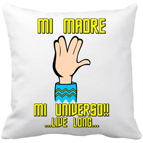 Cojín con relleno Star Trek mi madre mi universo azul regalo para madre trekkie