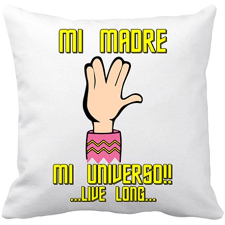Cojín con relleno Star Trek mi madre mi universo rosa regalo para madre trekkie
